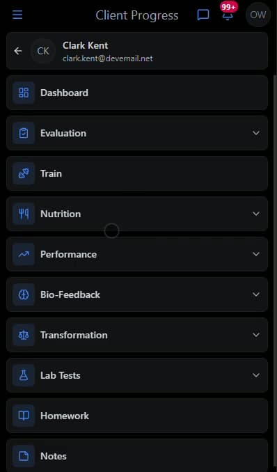 ERA AI client Lab Tests menu